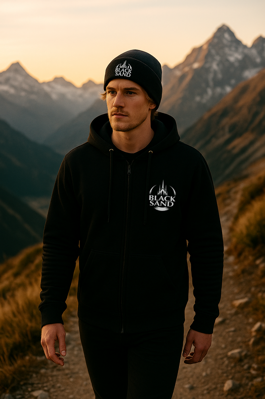 Sweat à capuche Unisexe Black Sand