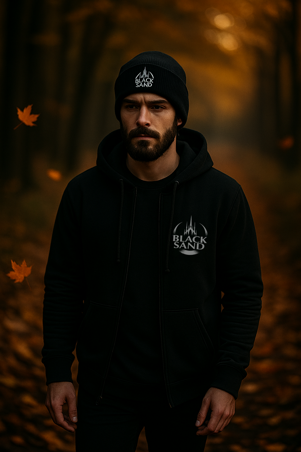 Bonnet brodé Black Sand